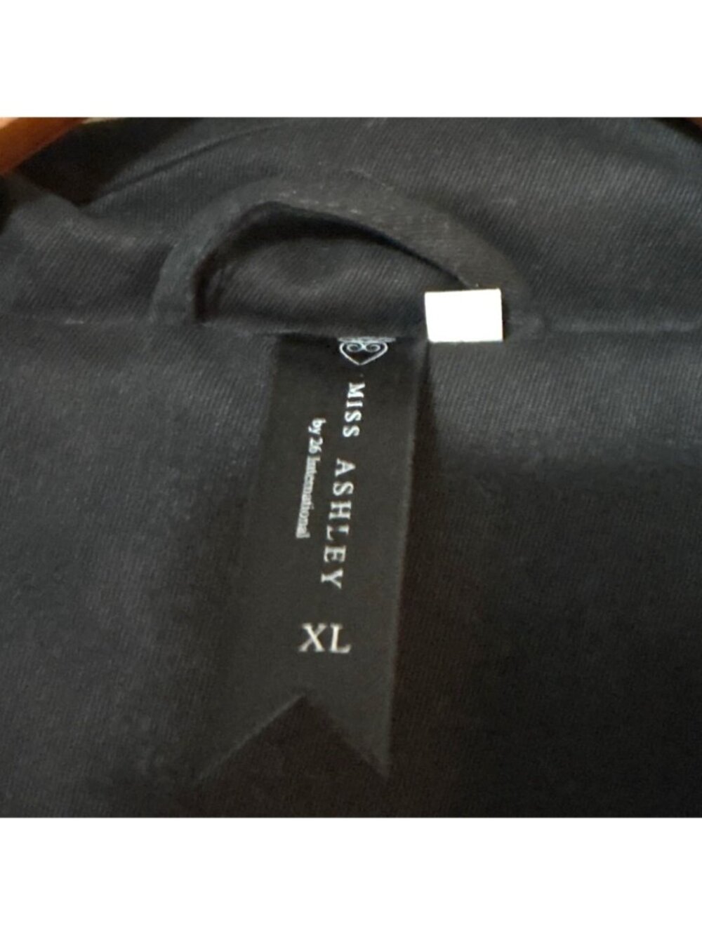 Miss Ashley Black Button-Front Blazer XL Womens Fitted Jacket 60% Cotton & 40% P - Picture 2 of 4